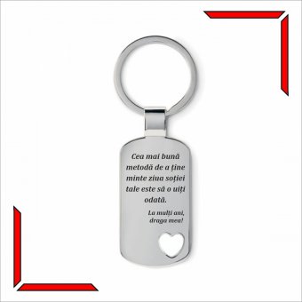 Breloc personalizat - Nu uita ziua sotiei