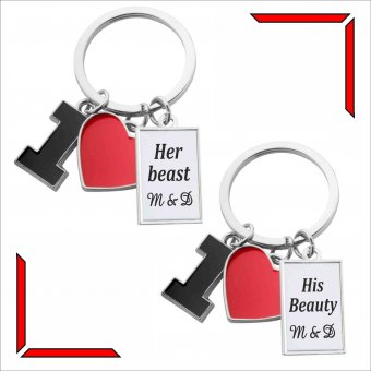 Brelocuri cuplu Valentines - Beauty & Beast 