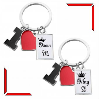 Brelocuri cuplu Valentines - Queen & King 
