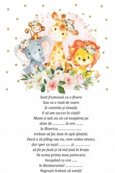 Invitatie botez - Jungla