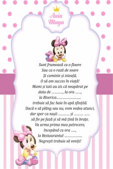 Invitatie botez - Minnie 2