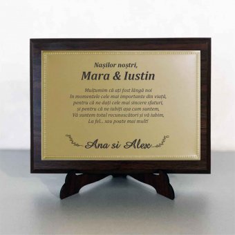 Placheta personalizata - Multumiri nasi