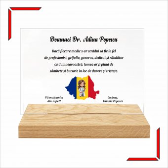 Placheta personalizata Premium - Pensionare doctor