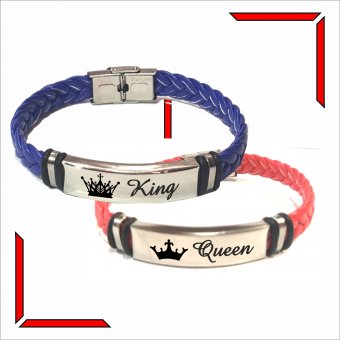 Set Bratari Cuplu - King & Queen 