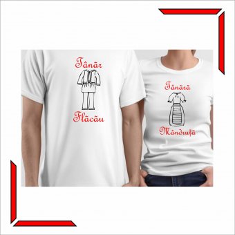 Set Tricouri Cuplu - Mandruta si Flacaul 