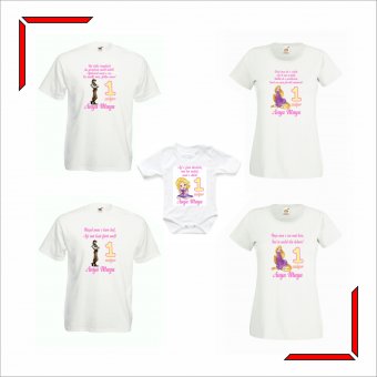 Set Tricouri Mot - Rapunzel