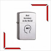 Bricheta Zippo personalizata - Secretara