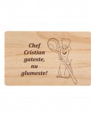 Tocator lemn personalizat-Chef Cristian