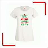 Tricou Personalizat Craciun - Tricou Craciun - Meowy Christmas 